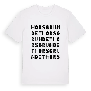 Horsgrundet ordlek t-shirt – ekologisk bomull t-shirt från Pinshirt
