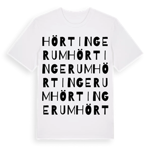 Hörtingerum ordlek t-shirt – ekologisk bomull t-shirt från Pinshirt