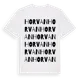 White t-shirt med Horvan ordlek t-shirt