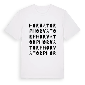 Horvatorp ordlek t-shirt – ekologisk bomull t-shirt från Pinshirt