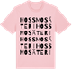 Pink Cotton t-shirt med Hossmo säteri ordlek t-shirt