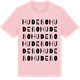 Pink Cotton t-shirt med Hudebo ordlek t-shirt