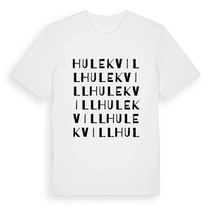 Hulekvill ordlek t-shirt – ekologisk bomull t-shirt från Pinshirt