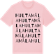 Pink Cotton t-shirt med Hultamåla ordlek t-shirt