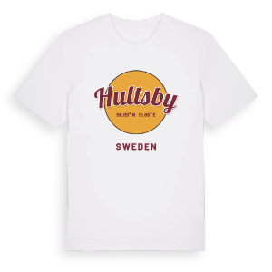Hultsby cirkel t-shirt – ekologisk bomull t-shirt från Pinshirt