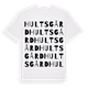 White t-shirt med Hultsgård ordlek t-shirt