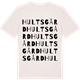 Vintage White t-shirt med Hultsgård ordlek t-shirt