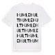 White t-shirt med Humlehult ordlek t-shirt