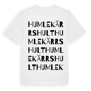 Humlekärrshult ordlek t-shirt – ekologisk bomull t-shirt från Pinshirt