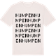 Vintage White t-shirt med Humpen ordlek t-shirt