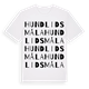 White t-shirt med Hundlidsmåla ordlek t-shirt