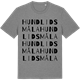 Mid Heather Gray t-shirt med Hundlidsmåla ordlek t-shirt