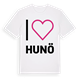 White t-shirt med Jag älskar Hunö t-shirt stort tryck