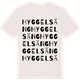 Vintage White t-shirt med Hyggelsäng ordlek t-shirt