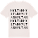 Vintage White t-shirt med Hyltan ordlek t-shirt