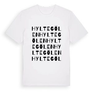 Hyltegölen ordlek t-shirt – ekologisk bomull t-shirt från Pinshirt