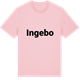 Pink Cotton t-shirt med Ingebo fetstil t-shirt