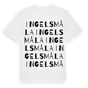 Ingelsmåla ordlek t-shirt – ekologisk bomull t-shirt från Pinshirt
