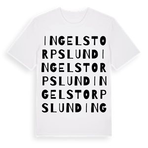 Ingelstorpslund ordlek t-shirt – ekologisk bomull t-shirt från Pinshirt