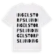 White t-shirt med Ingelstorpslund ordlek t-shirt