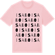 Pink Cotton t-shirt med Isabo ordlek t-shirt