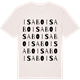 Vintage White t-shirt med Isabo ordlek t-shirt