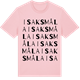 Pink Cotton t-shirt med Isaksmåla ordlek t-shirt