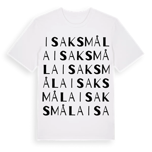 Isaksmåla ordlek t-shirt – ekologisk bomull t-shirt från Pinshirt