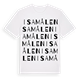 White t-shirt med Isamålen ordlek t-shirt
