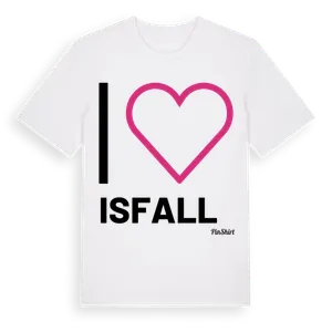 Jag älskar Isfall t-shirt stort tryck – ekologisk bomull t-shirt från Pinshirt
