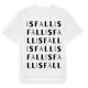 White t-shirt med Isfall ordlek t-shirt