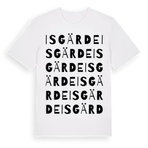 Isgärde ordlek t-shirt – ekologisk bomull t-shirt från Pinshirt