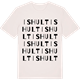 Vintage White t-shirt med Ishult ordlek t-shirt