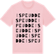 Pink Cotton t-shirt med Ispeudde ordlek t-shirt