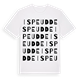 White t-shirt med Ispeudde ordlek t-shirt