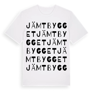 Jämtbygget ordlek t-shirt – ekologisk bomull t-shirt från Pinshirt