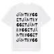 White t-shirt med Jämtbygget ordlek t-shirt