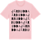 Pink Cotton t-shirt med Järnudda ordlek t-shirt