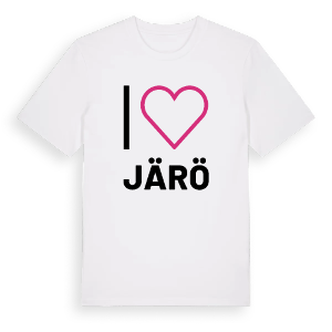 Jag älskar Järö t-shirt stort tryck – ekologisk bomull t-shirt från Pinshirt