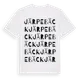 White t-shirt med Järpebäck ordlek t-shirt