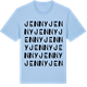 Blue Soul t-shirt med Jenny ordlek t-shirt