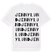 White t-shirt med Jennylund ordlek t-shirt