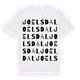 White t-shirt med Joelsdal ordlek t-shirt