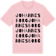 Pink Cotton t-shirt med Johannesborg ordlek t-shirt