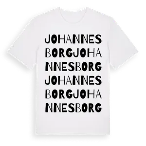 Johannesborg ordlek t-shirt – ekologisk bomull t-shirt från Pinshirt