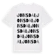 White t-shirt med Jonsdal ordlek t-shirt