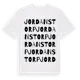 White t-shirt med Jordanstorp ordlek t-shirt
