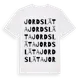 White t-shirt med Jordsläta ordlek t-shirt