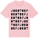 Pink Cotton t-shirt med Jordtorp ordlek t-shirt