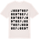 Vintage White t-shirt med Jordtorp ordlek t-shirt